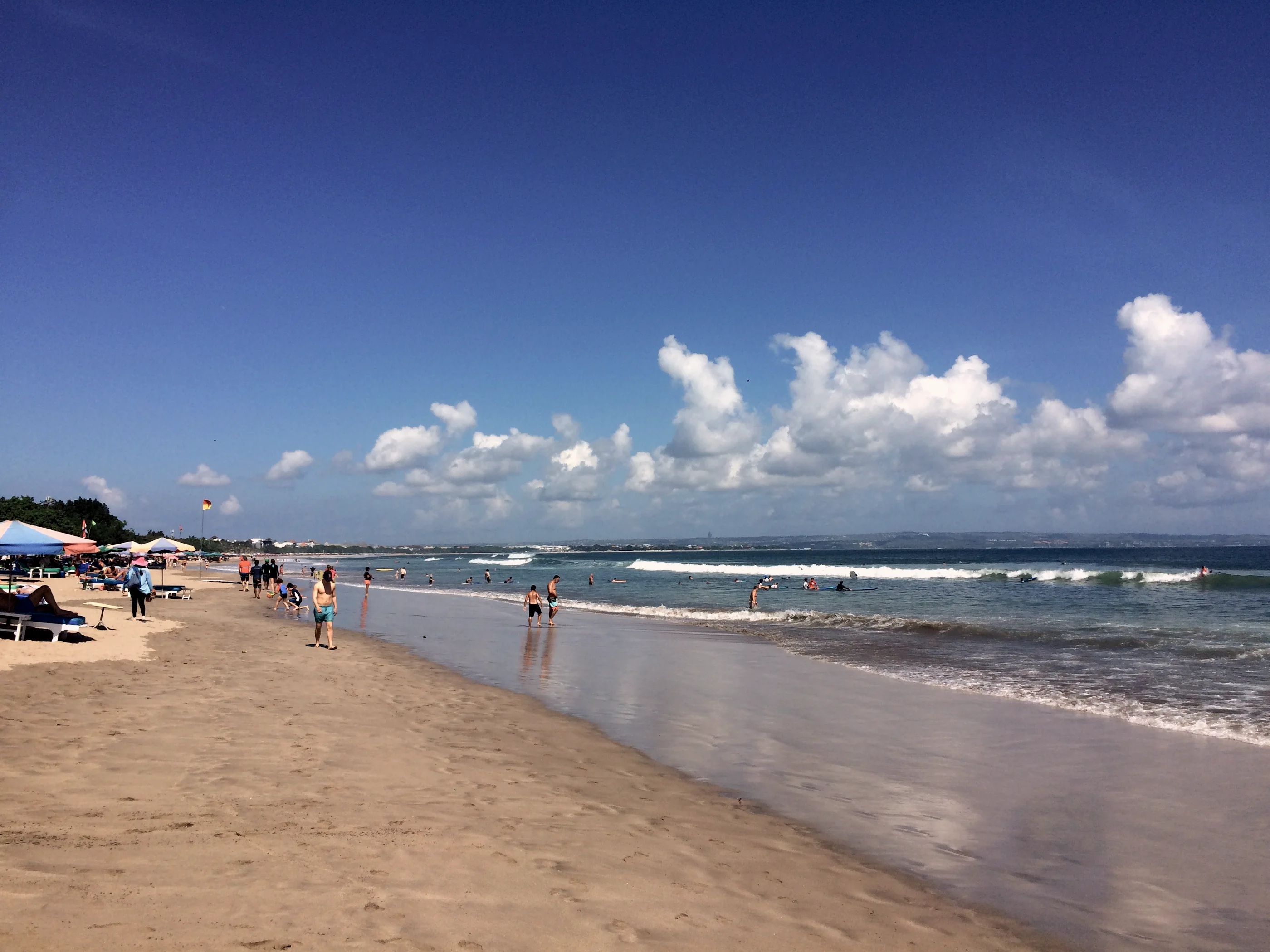 Double Six beach on a bright afternoon
